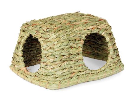 Prevue Pet Products Grass Hut for Small Animals Natural Mat Green 1ea MD Supply