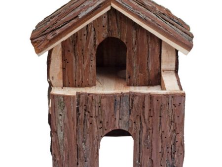 A E Cages Nibbles Log Cabin Small Animal Deluxe Brown; 1ea-7.5In X 6In X 8 in Online