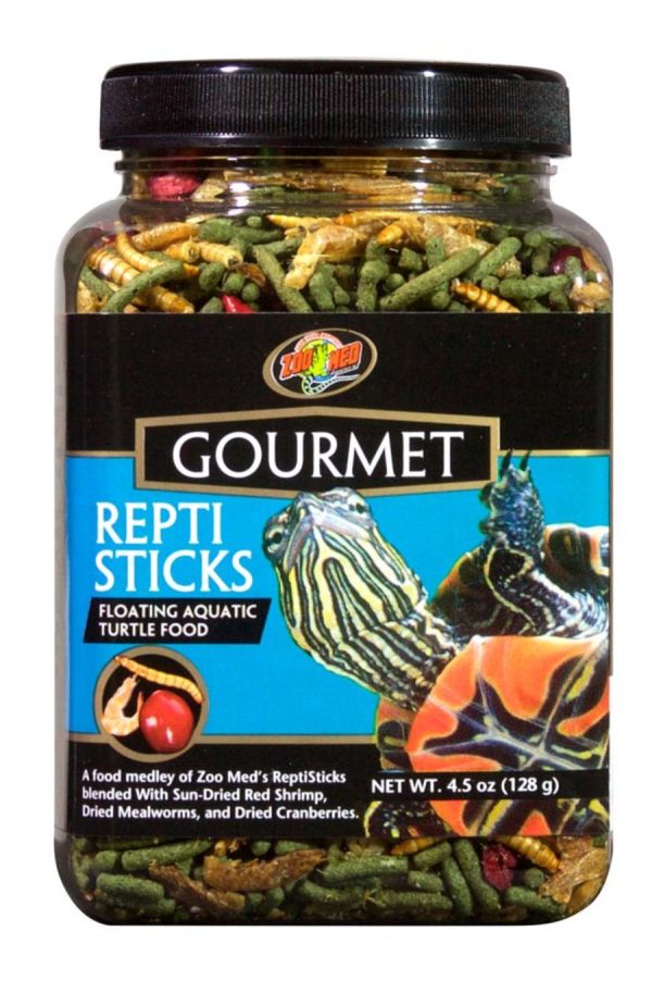 Zoo Med Gourmet Reptisticks Floating Aquatic Turtle Dry Food 1ea 4.5 oz For Discount