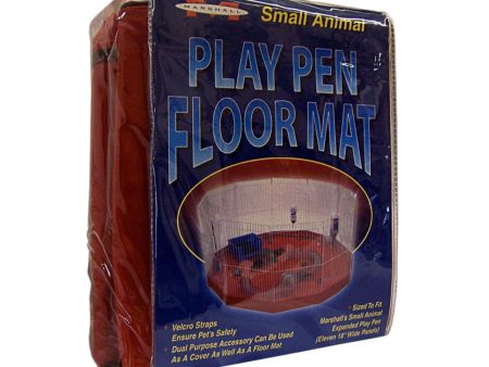 Marshall Pet Products Small Animal Play Pen Mat Red 1ea 8 Panel Hot on Sale