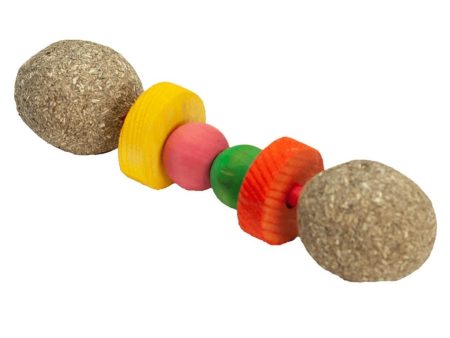 A E Cages Nibbles Hay Dumbbell Small Animal Chew 1ea-One Size Discount