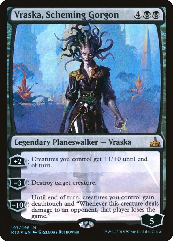 Vraska, Scheming Gorgon [Rivals of Ixalan] Hot on Sale